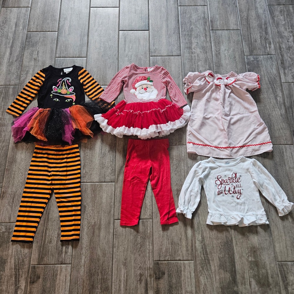 Emily Rose Holiday Outfits Girls 3T Halloween Christmas Festive Santa Spooky